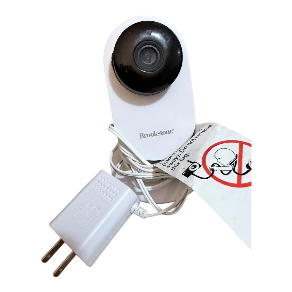 Brookstone Smart Wi-Fi Indoor Security Camera BKWIFICAM4-2PK-WM White Black